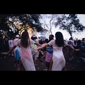 Coachella Festival Kit:mesh coverup & red swimsuit